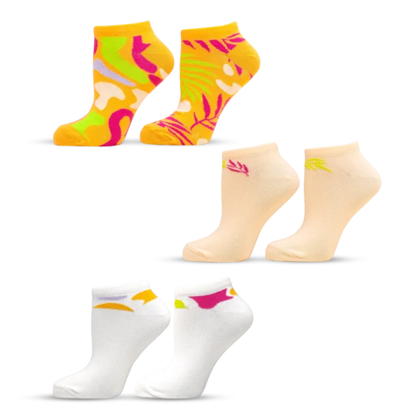 Дамски чорапи с флорален мотив и комфортен ластик